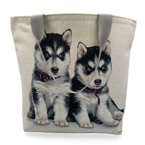 Stofftasche HUSKY, Gobelin Jacquard